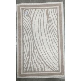 BAMBOO COOL - TAPPETO BAMBU' ETNIC BIANCO-GRIGIO 60X90CM