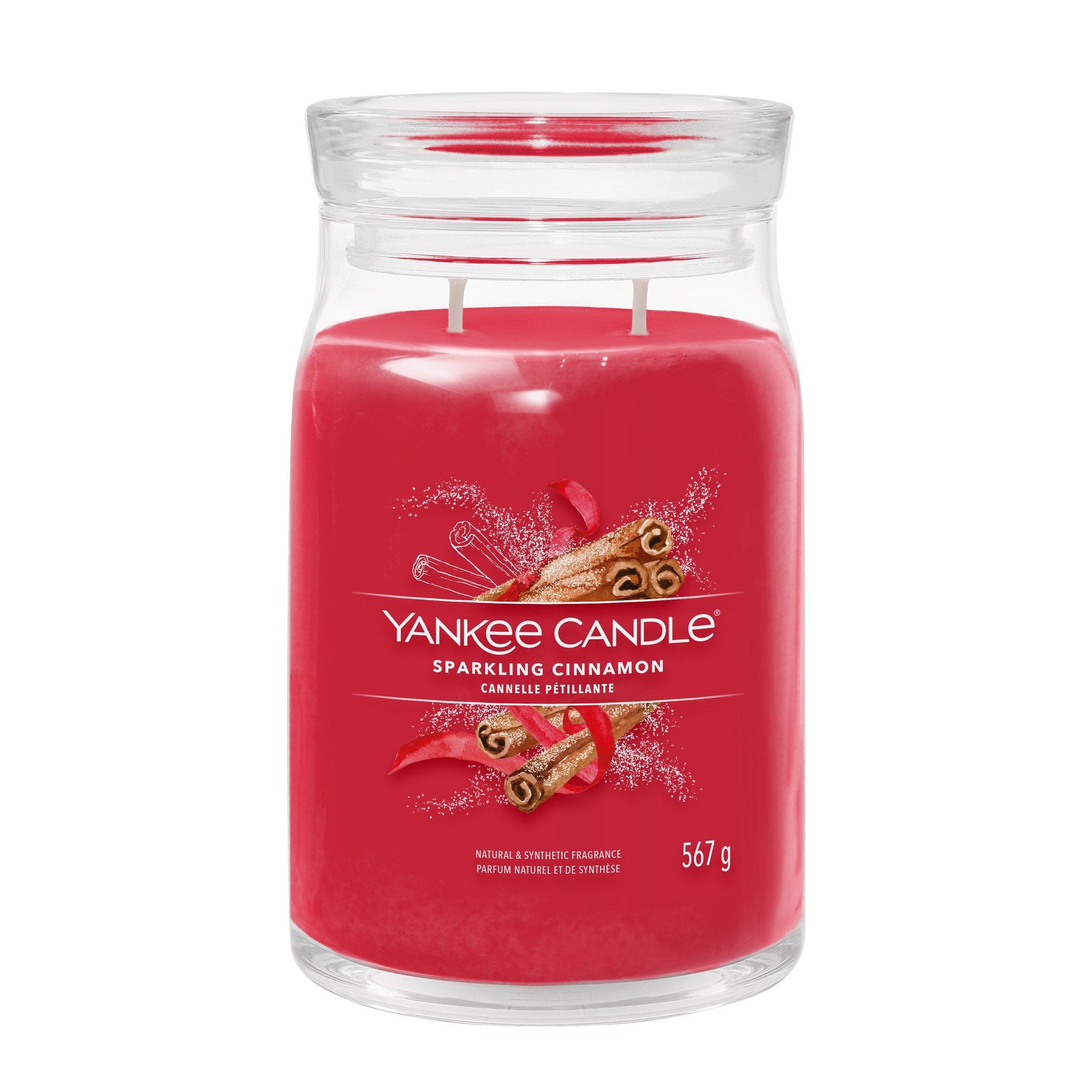 YANKEE CANDLE - GIARA GRANDE 2 STOPPINI SPARKING CINNAMON XMAS in vendita  online