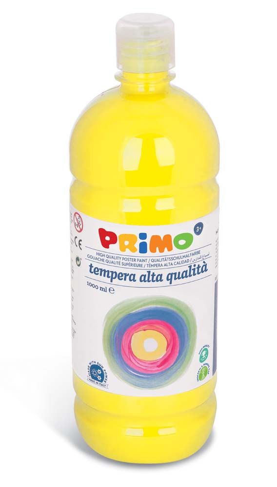 FLACONE ML.35 COLORE PER STOFFA - GIALLO PRIMARIO - CONF.3 PZ. - tempera  tessuto