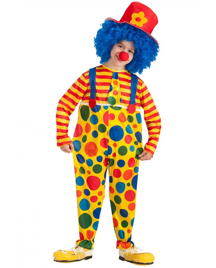 COSTUME CLOWN SBIRULINO TG. VI 8-9 ANNI 138CM