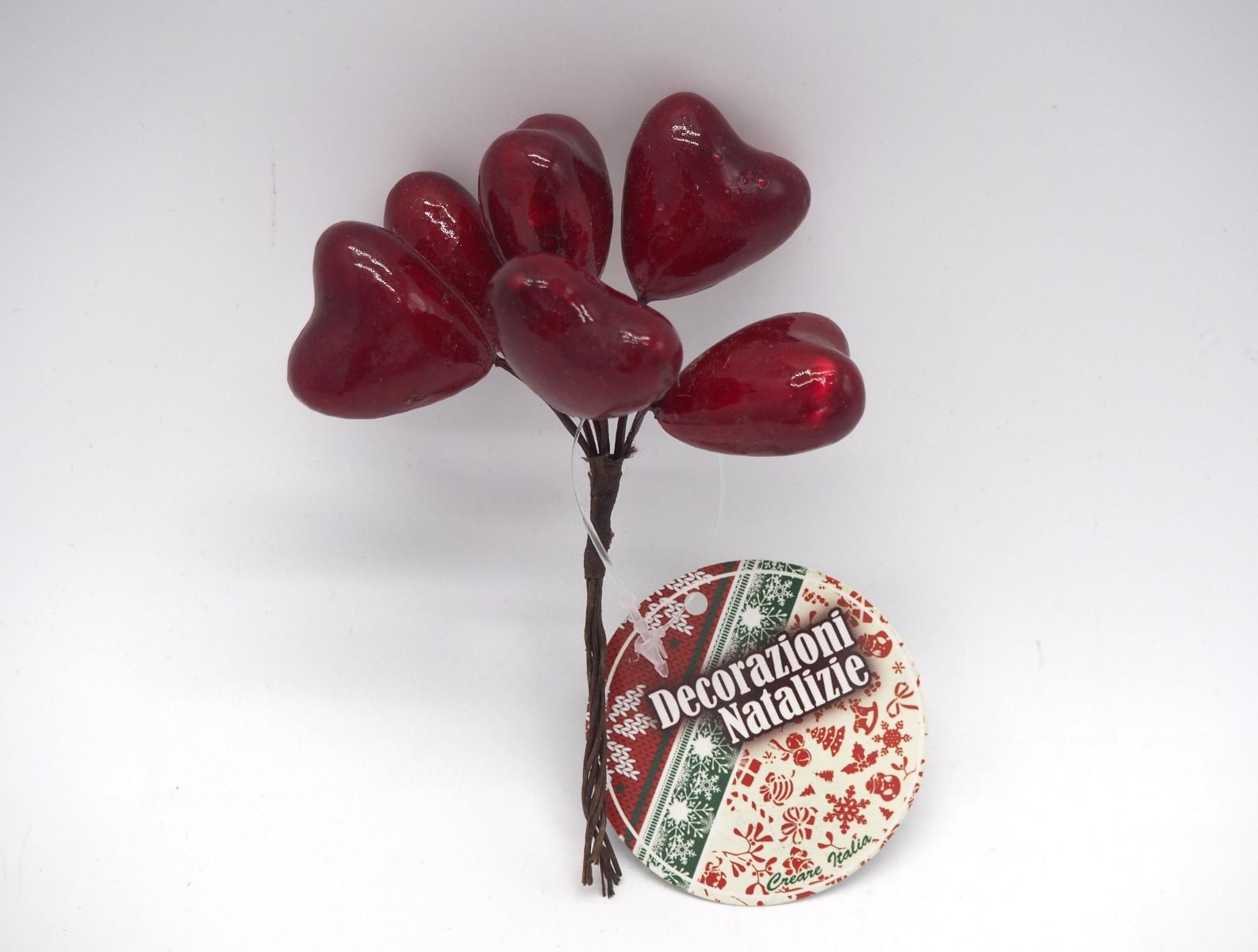 Palloncino Cuore Rosso H. 12 cm in Ceramica