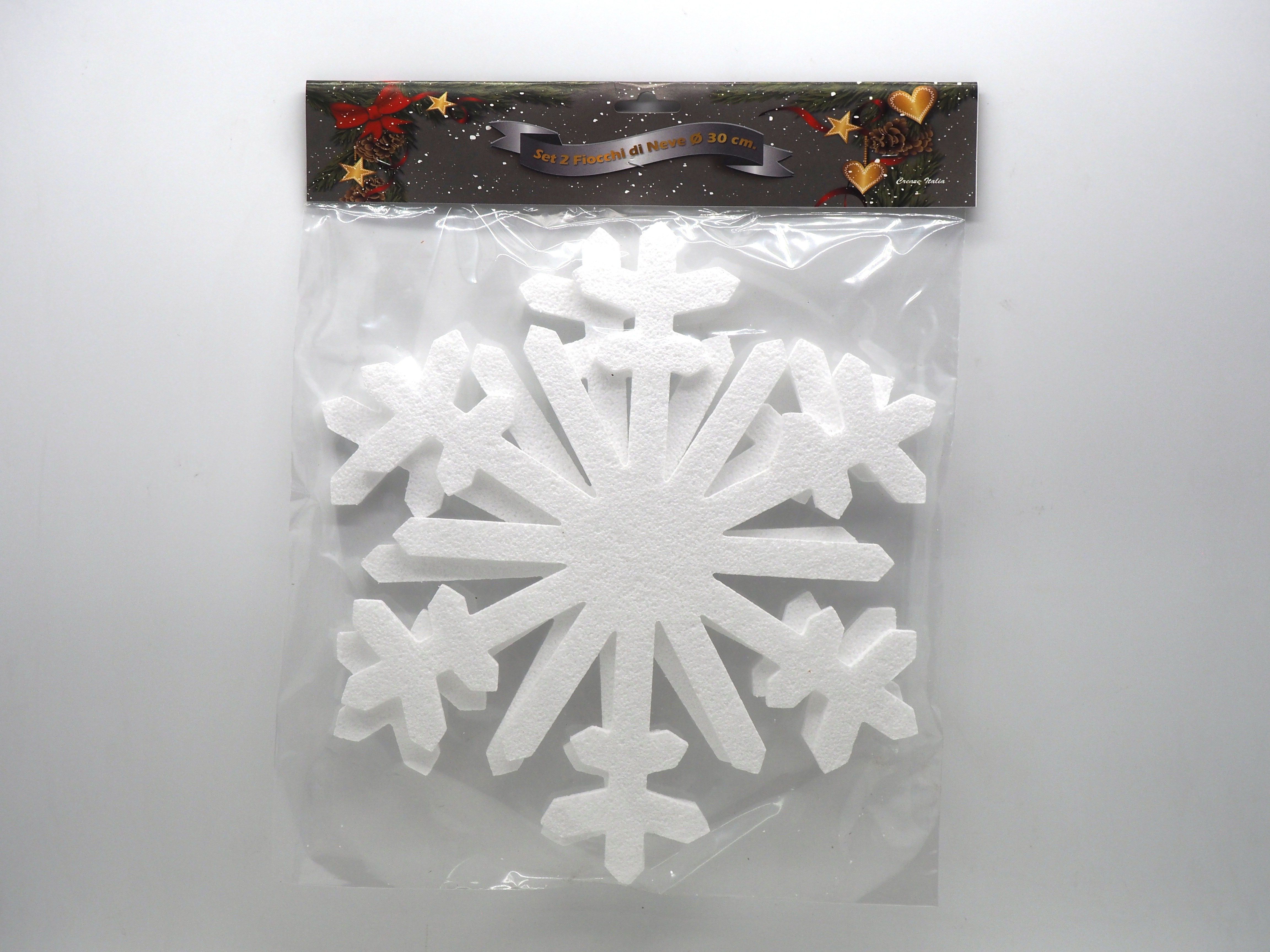 Fiocchi di neve per Natale - Fiocchi di neve in polistirolo per decora –  Foamart