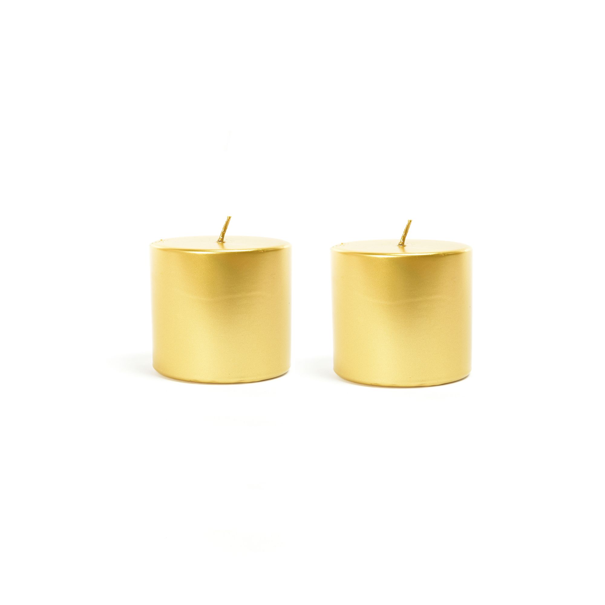 Set di 2 Candele decorative Pillar Lucid confezione con scatola bianca /  Ø 4 x 5 cm / Bianco