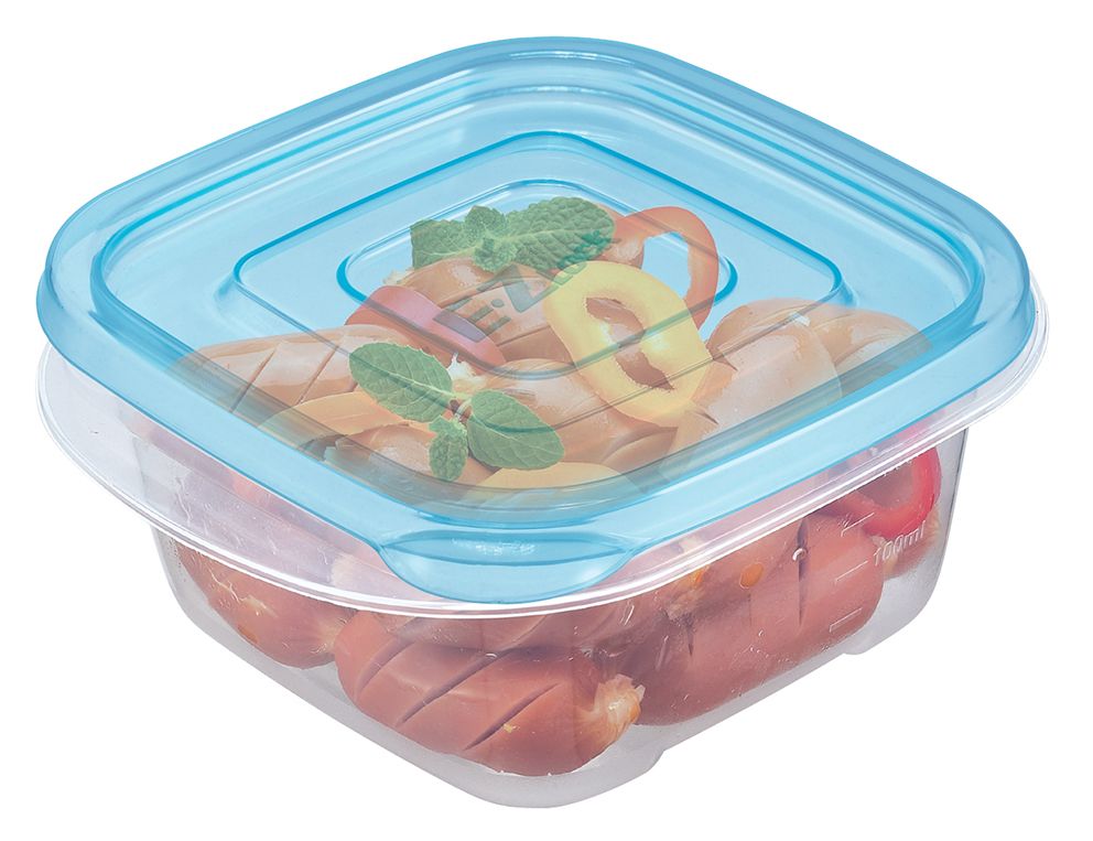 SET 4 CONTENITORI In Plastica Con Coperchio Clic Clac Alimenti