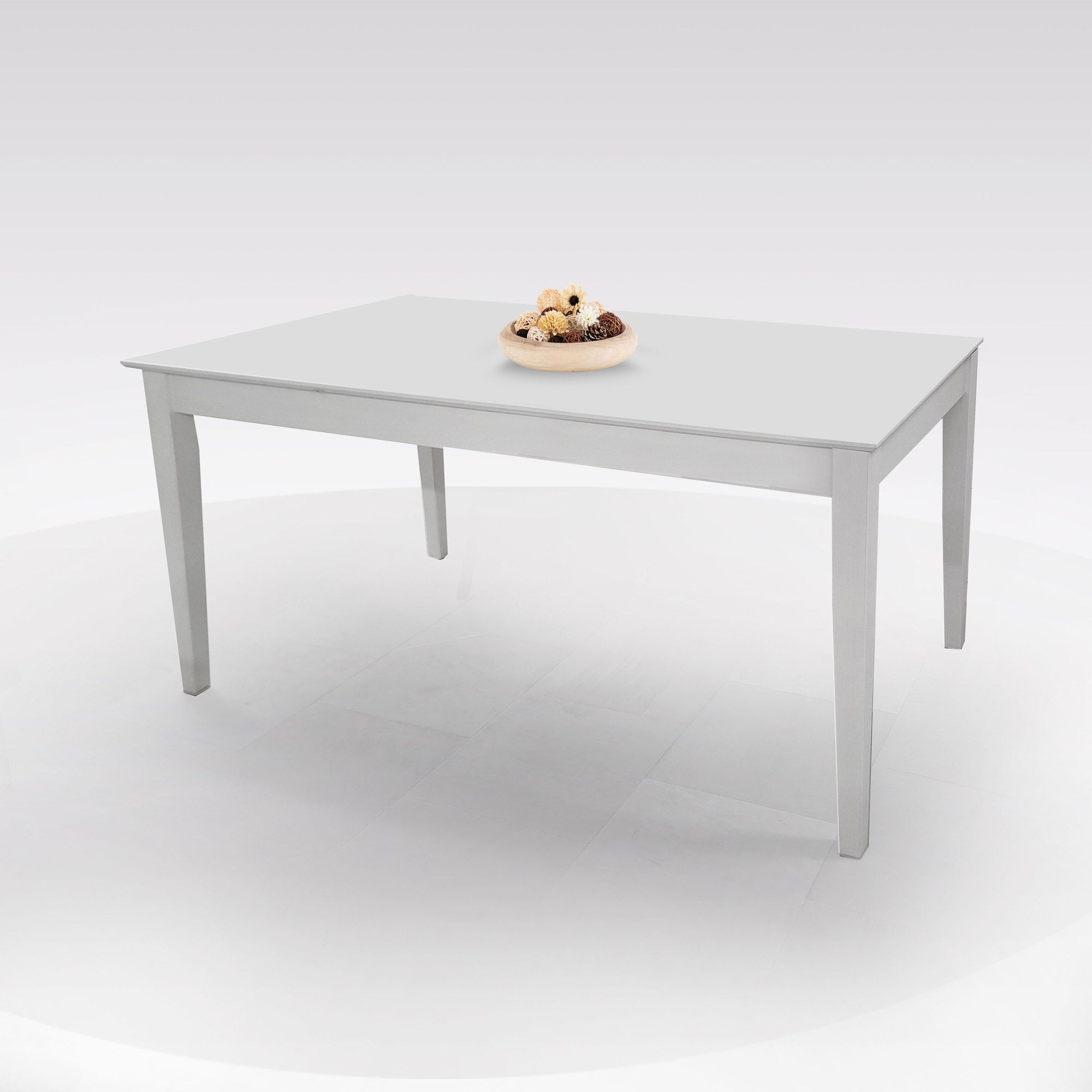 TAVOLO ALL. 160X90 LACCATO BIANCO