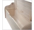 008582 - Cassapanca pouf contenitore in legno massello NATURALE cm 58 