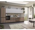 CUCINA EMILY CM 360X60 H 216 NOCE CANYON E CEMENTO PERLA VERSIONE SINISTRA