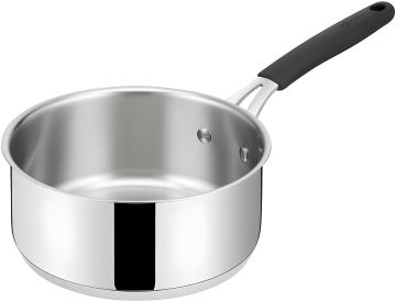 LAGOSTINA - CASSERUOLA FONDA BASSA TEMPRA INOX CON MANICO D 16CM