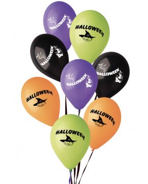 SET 8 PALLONCINI HALLOWEEN DIAM.30 COLORI ASSORTITI