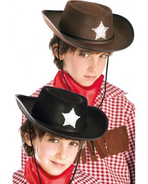 CAPPELLO DA COW-BOY PER BAMBINO IN FELTRO TG. 52 ASSORTITO