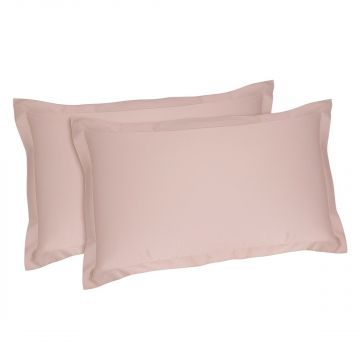 LINEA BRIGHT - FEDERA 4 VOLANI IN RASO DI COTONE 52X82CM ROSA