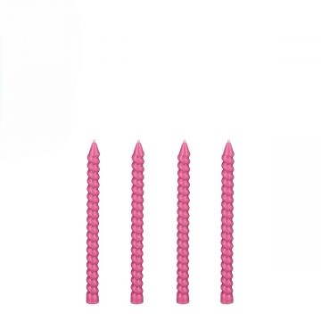 SET 4 CANDELE TWIST DIAM. 1.4 ROSA