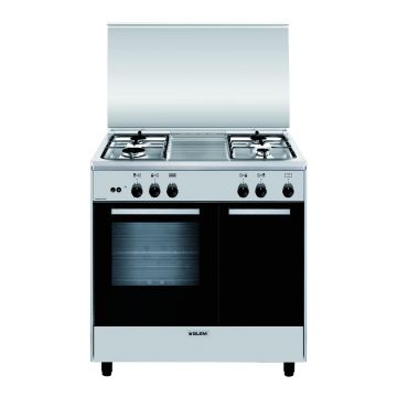 CUCINA GLEM 80X50 4F GAS A INOX AD APPOGGIO AR854GI