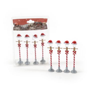 SET 4 LAMPIONI ACCESSORIO PER VILLAGGI 16,5X13X4CM