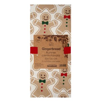 RUNNER ANT. 40X140CM LUREX GINGER BREAD (NA24)