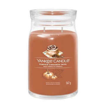 YANKEE CANDLE  - GIARA GRANDE 2 STOPPINI PUMPKIN CINNAMON SWIRL