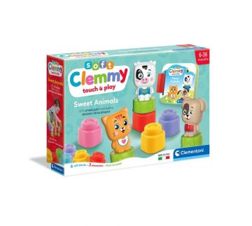 CLEMENTONI CLEMMY SWEET ANIMALS TOUCH AND PLAY SOFT - BOOK PLAYSET