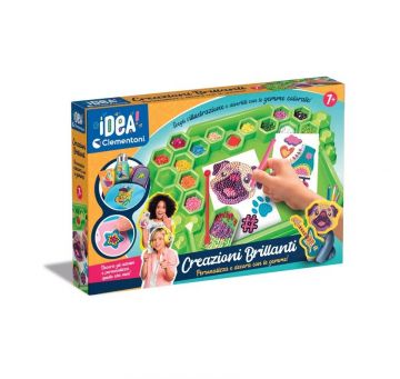 CLEMENTONI IDEA - SET GEMME COLORATE CREAZIONI BRILLANTI/ADESIVI 3D