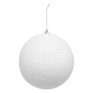 SFERA BIANCA IN POLISTIROLO EFFETTO NEVE DIAM. 15CM 