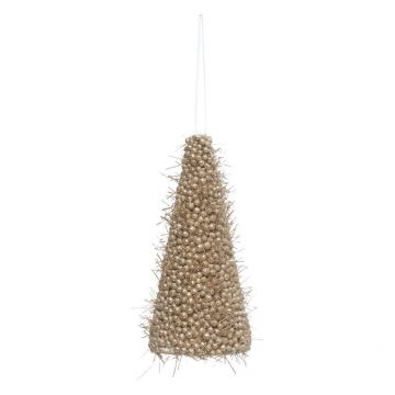 DECORAZIONE ALBERO IN POLISTIROLO CHAMPAGNE DIAM. 7.5CM H. 15CM