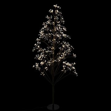 ALBERO LUMINOSO 1000 LUCI DA ESTERNO A PRESA IN METALLO/PVC 16X16X120CM