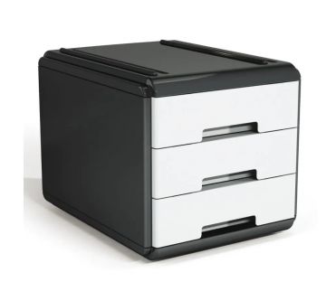 ARDA - MINI CASSETTIERA MYDESK 17.7X25.4X17CM BIANCA E NERA