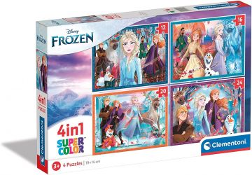 CLEMENTONI SUPERCOLOR - PUZZLE 4 IN 1 FROZEN