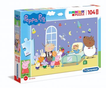 CLEMENTONI SUPERCOLOR - PUZZLE 104 MAXI PEZZI PEPPA PIG