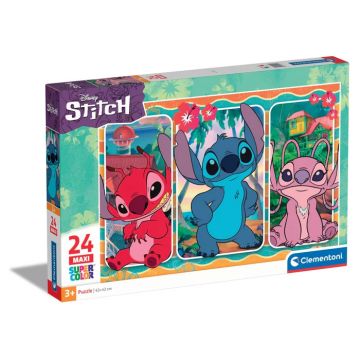 CLEMENTONI SUPERCOLOR - PUZZLE 24 MAXI PEZZI DISNEY STITCH