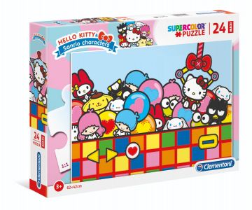 CLEMENTONI SUPERCOLOR- PUZZLE 24 MAXI PEZZI HELLO KITTY