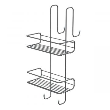 LINEA TITO - MENSOLA RETTANGOLARE PER DOCCIA CROMATA 24X22X49CM