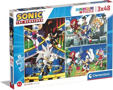 CLEMENTONI SONIC THE HEDGEHOG - PUZZLE 3X48 PEZZI SONIC