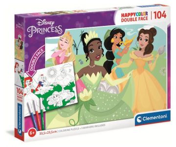 PUZZLE 104 DOUBLE FACE COLOURING PRINCESS