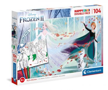 PUZZLE 104 DOUBLE FACE COLOURING  FROZEN 2