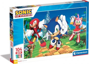 CLEMENTONI SUPERCOLOR - PUZZLE 104 MAXI PEZZI SONIC