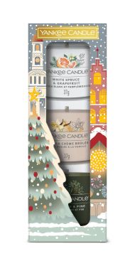 YANKEE CANDLE  -  SET 3 CANDELE VOTIVE DI VETRO XMAS