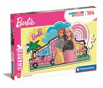 CLEMENTONI SUPERCOLOR - PUZZLE 104 PEZZI SHAPED BARBIE 2