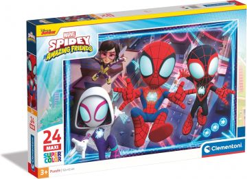 CLEMENTONI SUPERCOLOR - PUZZLE 24 MAXI PEZZI SPIDEY AND HIS AMAZING FRIEN