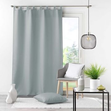 TENDE CON PASSANTI 140X260CM IN POLIESTERE GRIGIO CHIARO