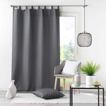 TENDE CON PASSANTI 140X260CM IN POLIESTERE GRIGIO SCURO