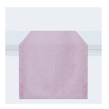 LINEA CHOU - RUNNER IN COTONE 45X140CM ROSA ANTICO 