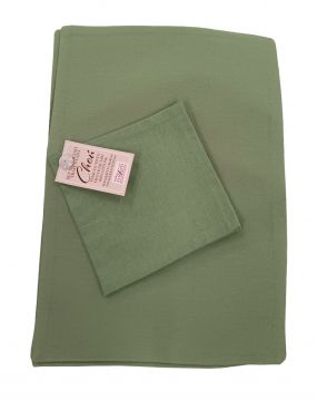 LINEA CHOU - SET AMERICANO IN COTONE TRAPUNTATO VERDE