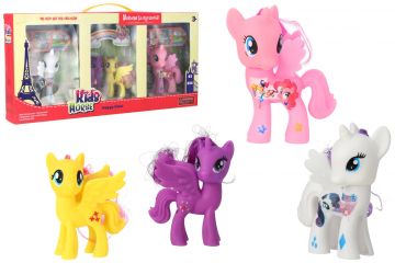 SET 4 PONY CON SPAZZOLINA