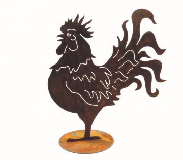 GALLO IN FERRO C/BASE 50CM