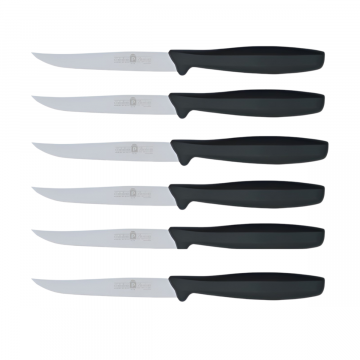 SET 6 COLTELLI PER BISTECCA NERI LINEA L'ORIGINALE MIGLIORE 11CM