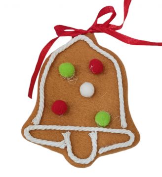 DECORAZIONE GINGERBREAD IN PANNOLENCI 8,5XH 10X1CM ASSORTITI