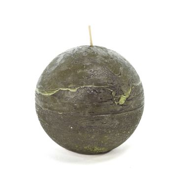 CANDELA SFERA MOD. RUSTIC VERDE D. 8CM