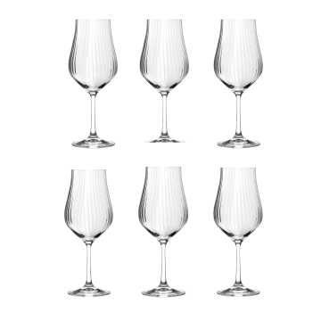 SET 6 CALICI DA VINO LINEA TULIPA OTTICO 550ML