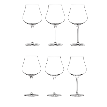 SET 6 CALICI DA VINO ROSSO LINEA LIMOSA 740ML