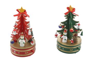 CARILLON CON ALBERO IN LEGNO DIAMETRO 18CM ASSORTITO